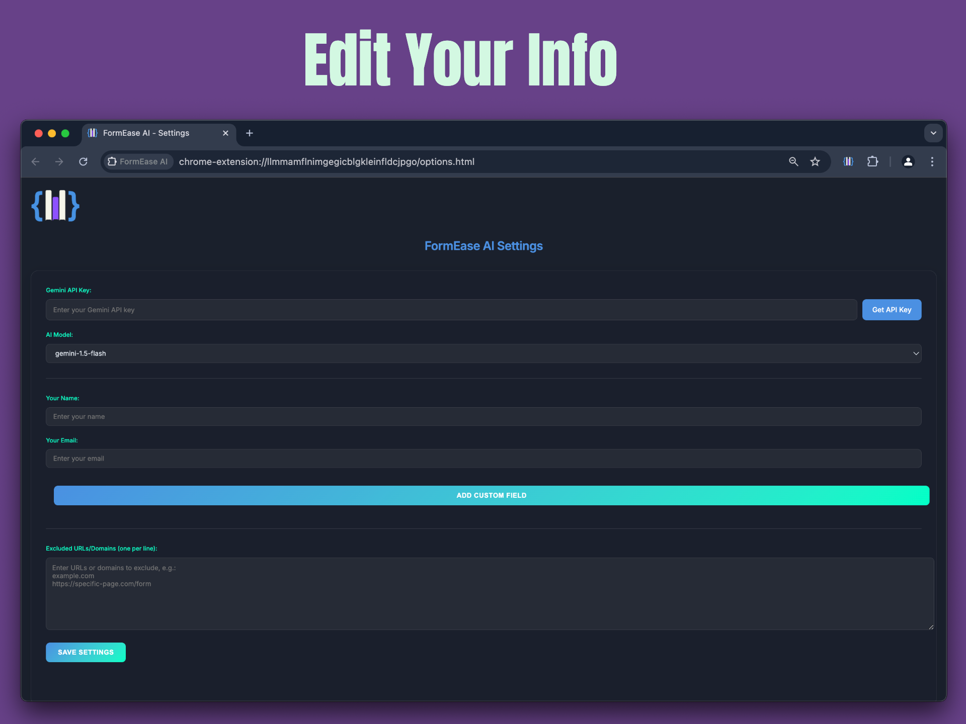 Configuration step